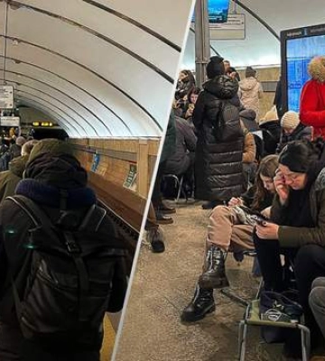 Как киевляне встретили массированную атаку в метро: несокрушимые фото