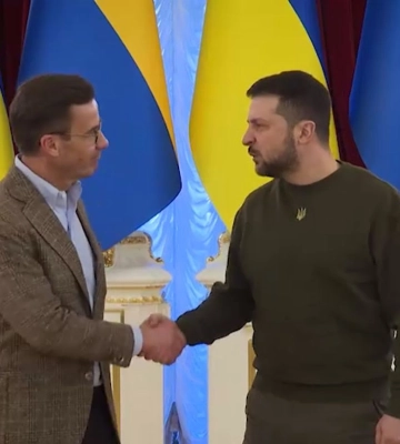 Прем’єр Швеції прибув з неоголошеним візитом до України і зустрівся з Зеленським. Про що говорили