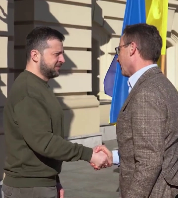 Зеленский встретился с премьер-министром Швеции в Киеве