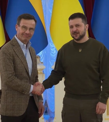 В Киев прибыл премьер Швеции Кристерссон