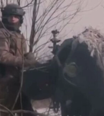Боевая работа артиллеристов 24-го батальона &quot;Айдар&quot; вблизи Бахмута. ВИДЕО