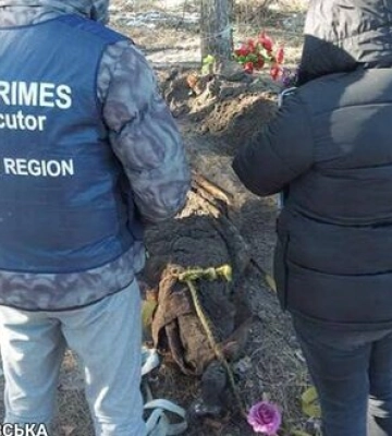 В Харьковской области эксгумировали тело гражданского, которого во время оккупации расстреляли рашисты. ФОТО