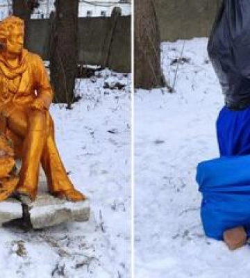 Під Гадячем демонтували пам’ятник Пушкіну