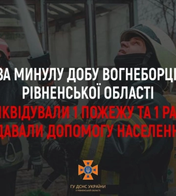 На Рівненщині трапилася пожежа у комунальному закладі