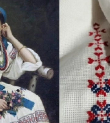 Майстриня з Херсона вишила сорочку за картиною Михайла Брянського, яку вивезли окупанти. ФОТО