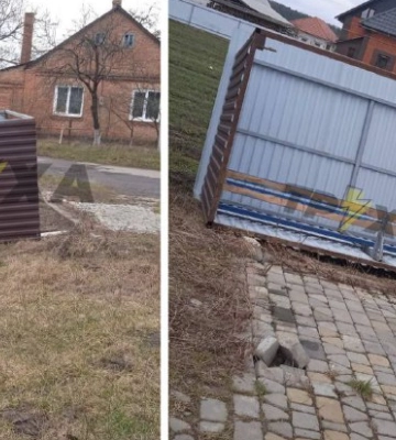 У Луцькому районі вітром здуло зупинку