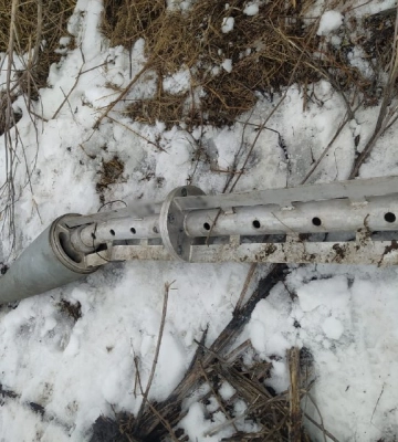 На Охтирщині вибухотехніки поліції вилучили частину боєприпасу від РСЗВ “Ураган”