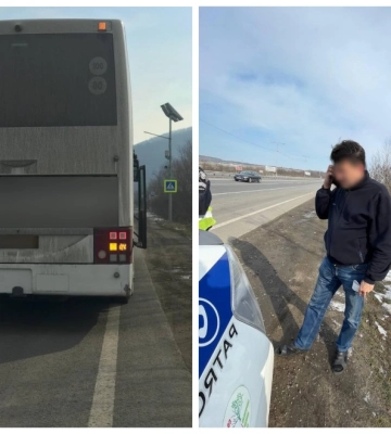 На Закарпатті поліцейські зупинили автобус за перевищення швидкості: водій пропонував хабар