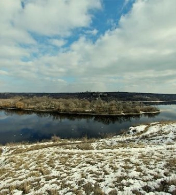 Як виглядає у лютому унікальний острів у Запоріжжі - фото