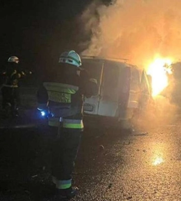 В ДТП на Днепропетровщине заживо сгорели три человека