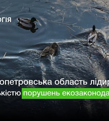 Дніпропетровська область лідирує за кількістю резонансних порушень природоохоронного законодавства