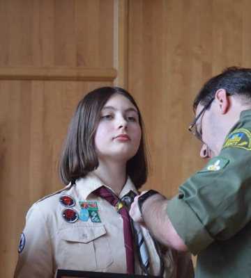 Пластунка з Мукачева Катерина Клованич відзначена Бронзовим Хрестом за геройський чин