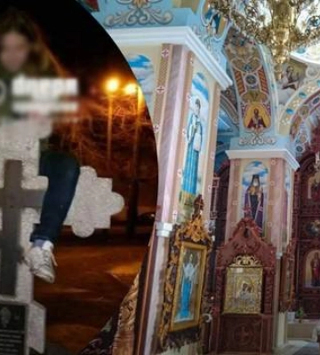 В Днепропетровской области девушка ради хайпа вылезла на крест возле церкви