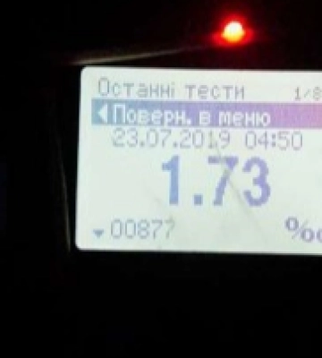Доза алкоголю перевищила норму у 8 разів: під Луцьком спіймали п&amp;#039;яного водія