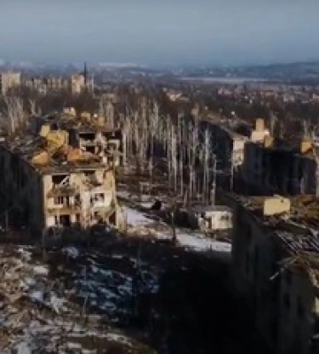 Нескорена фортеця: з&#039;явилося відео Бахмута з висоти пташиного польоту
