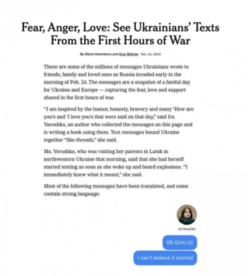 The New York Times написало про книгу лучанки, в якій листування українців 24-го лютого
