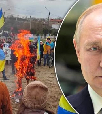 У Києві та інших містах люди спалили опудала Путіна: святкували останній день Масниці