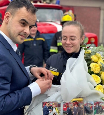 В Кілії начальник караулу зробив своїй коханій пропозицію руки і серця прямо на робочому місці