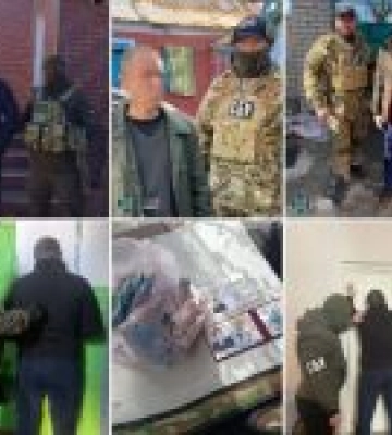 Чотирьох колишніх очільників російської катівні, яка діяла під час окупації Херсона, затримала СБУ спільно з ДБР. ФОТОрепортаж