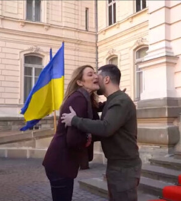 Зеленський зустрівся із президенткою Європарламенту Мецолою у Львові. ВIДЕО