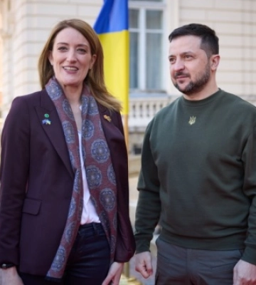 Зеленський у Львові зустрівся з президентом Європарламенту Мецолою