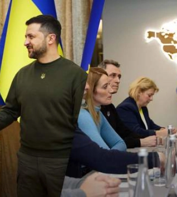 Голова Європарламенту Роберта Мецола приїхала до Львова та зустрілася із Зеленським