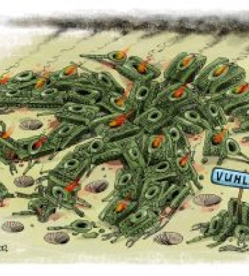Танки російських окупантів під Вугледаром