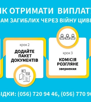 На Днепропетровщине семьи погибших из-за войны могут подать заявку на получение средств