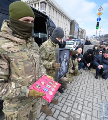 У Києві прощаються із українськими розвідниками, які загинули на кордоні Брянської області