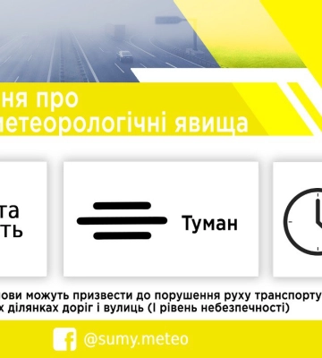8 березня в Сумах та області очікується туман