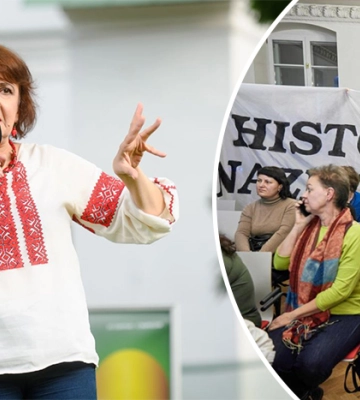 Ось так виглядають тітушки: мітингарі в Польщі зірвали виступ української письменниці