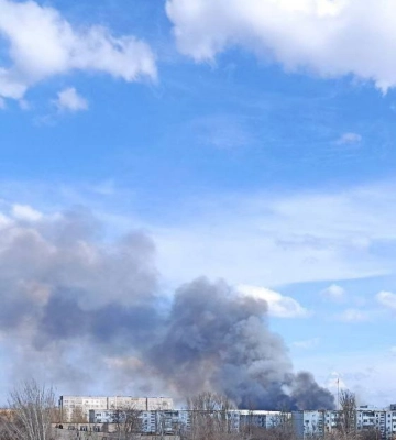 В окупованому Енергодарі спалахнула потужна пожежа