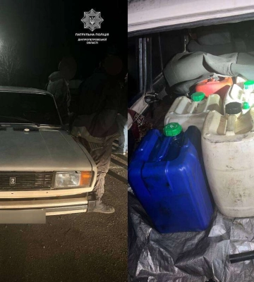 У Дніпропетровській області чоловіки зливали паливо із вантажівок