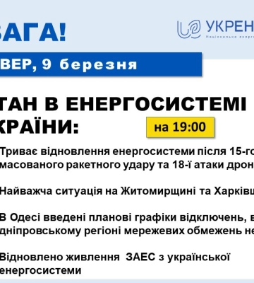 Последствия новой атаки РФ: в двух областях остается сложная ситуация со светом