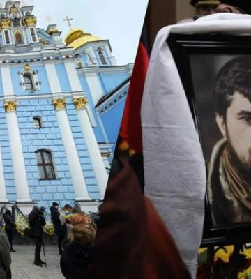В Киеве прощаются с легендарным Героем Украины &quot;Да Винчи&quot;: первые кадры