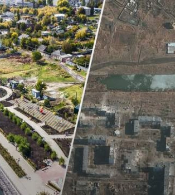 Різниця між знімками – 6 місяців: як виглядають околиці Бахмута із супутника