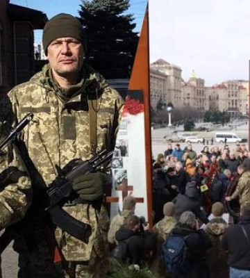 Загинули в боях за Бахмут: у Києві прощаються з батьком і сином Хомюками