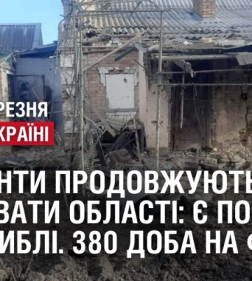 Окупанти продовжують атакувати області: є поранені та загиблі. 380 доба на фронті