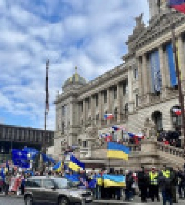 В Праге прошел митинг в поддержку Украины