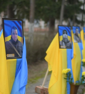 На Рівненщині вшанували пам&#039;ять загиблих внаслідок ракетного удару нацгвардійців