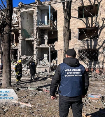 В Краматорске ракета попала в жилой дом