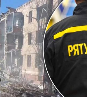 В Краматорске мужчину удалось достать из-под обломков горящей квартиры: показали видео