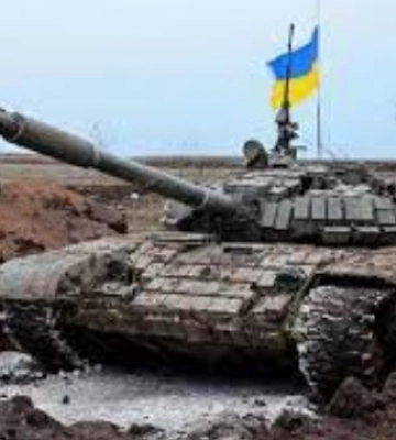 Танк Т-72 ВСУ вплотную разнес позиции россиян под Лисичанском