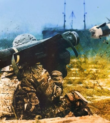 На Донбассе воины 36 бригады морпехов уничтожили танк РФ из ПТРК Javelin: видео попадания