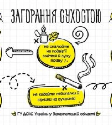 Закарпатців закликають не спалювати суху рослинність і сміття