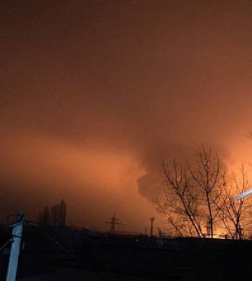 В Новомосковске прозвучал взрыв и образовалось зарево