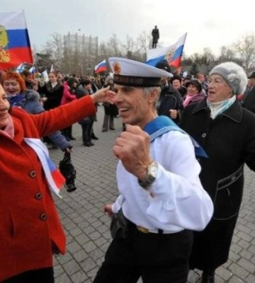 В Мелитополе рашисты устроили очередной шабаш – отмечают годовщину аннексии Крыма (фото, видео)