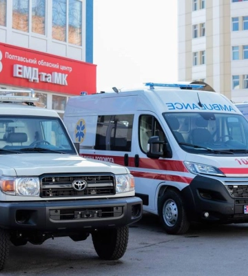 Медики Полтавщини отримали сучасні автівки від Всесвітньої організації