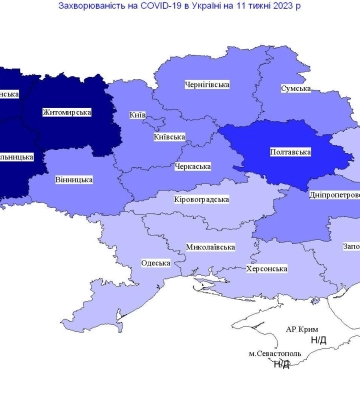 Полтавська область у п&#039;ятірці лідерів по захворюваності на коронавірус