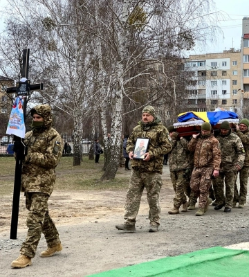 У Бучі на Київщині прощалися із загиблим на Донеччині воїном